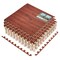 Sorbus Wood Grain Floor Tiles Foam Mat EVA Interlocking Mats Tile 3/8-Inch Thick Flooring Wood Puzzle Exercise Mats w/ Borders